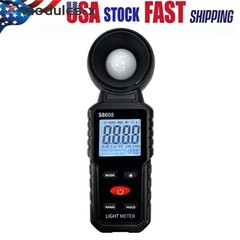 S8608 LCD Light Meter Digital Illuminance Meter Luxmeter Photometer 200000Lux US