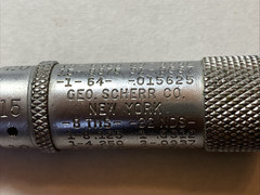Vintage Geo Scherr Micrometer Caliper Machinist New York USA