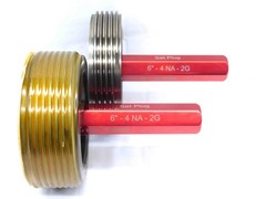 6″ 4 NA 2G ACME SET THREAD PLUG GAGE 6.0 4. GO NO GO P.D.’S = 5.8550 & 5.8260