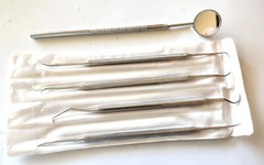 Dental Pick & Mirror Tools Set Sculpture Instrument Oral Hygiene Kit German Gr