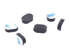 1/2″ x 3/4″ x 1/4″ Peel & Stick Oval Silicone Rubber Feet Audio Repair Pads