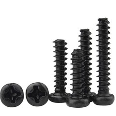 M1-M5 Round Head Screws Black Zinc Flat Tail Self Tapping Phillips Pan Screw