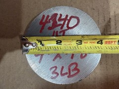 1 Slice 4140 Hot Rolled Steel Bar Round Stock Heat Treated 4 1/2” OD x ~1/2”