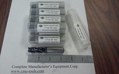 1/2″ M42 cobalt 4 flt end mills Tialn coated 10pc for $139.00 #1009-COT-12-new