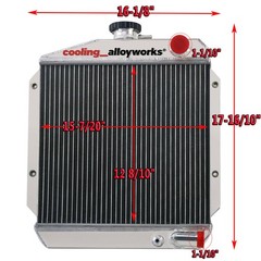 Fit Yanmar Diesel 3TNE74 119621-44500 Aluminum Tractor Radiator 3 Row ASI