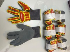 Impact Resistant Work Gloves Ormadus 6 Pairs Sandy Foam Nitrile Coated Sz Small