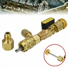 HVAC Tool AC Schrader Valve Core Remover Dual Size 1/4 & 5/16 Port Installer NEW