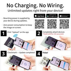 Santek EZ Sign NFC E-Paper Display, No Battery & 4-Color Rewritable Display IP65