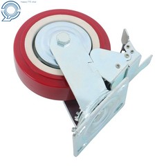 4Pcs 6″ × 2″ Heavy Duty Swivel Caster Wheel With Belt Brake Casters Polyurethane