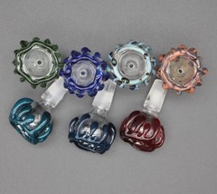 Pyrex Lab Glass Slide Color Lava Spill Bubble Bowl 14 18mm Tobacco Hookah Bong