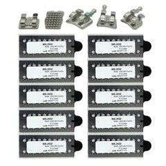 Dental Orthodontic Metal Brackets MIM Mini Braces Roth MBT 022 018 345 Hooks 5-5