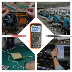 Auto Ranging Digital Multimeter TRMS 6000 AC/DC Volt Amp Ohm Diode Test Leads