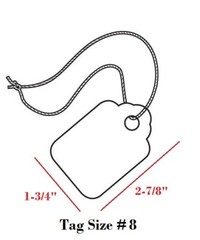 Blank White Merchandise Price Tags String Strung Jewelry Garage Sale Hang Tag