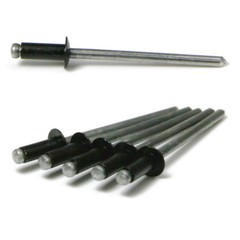 Aluminum Pop Rivets #4-4, 1/8″ x 1/4″ Grip Black Blind Rivet Bulk Box 10,000pcs