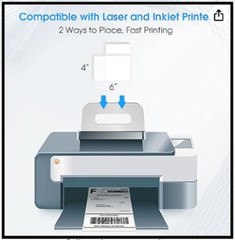 4X6 Inch Shipping Address Labels,For Inkjet or Laser Printer, USPS Mailing Shipp