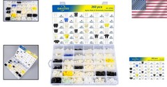 Versatile 360pcs Nylon Grommet Nut Assortment for Repairs on Multiple Car Brands