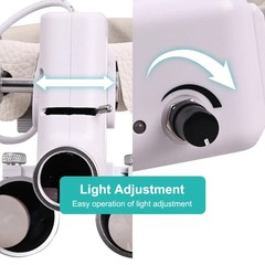 3.5X Medical Surgical Dental Binocular Loupes Headband Magnifier LED Headlight