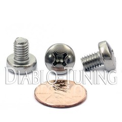 M6 x 8mm – Qty 10 – Stainless Steel Phillips Pan Head Machine Screws DIN 7985 A