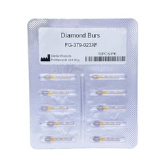 Dental Diamond Burs FG Egg Football 379/023XF Extra Fine Grit High Speed 50Pcs