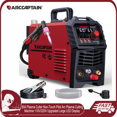ARCCAPTAIN 60A Plasma Cutter Non-Touch Pilot Arc HF Large LED Display 110V/220V