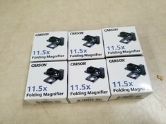Lot of 6 – Carson LT-10 Magnifier Lighted 11.5X Linen Tester Dual Lens Measuring