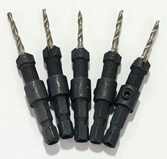 1/8″ Pilot Hole Drill Bit 1/4″ Quick Change Hex Shank 5 Pack