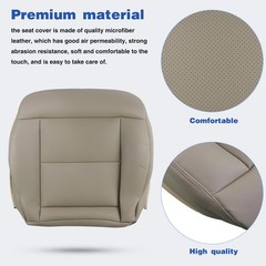 Tan Microfiber Leather Front Bottom Seat Covers Mercedes E200E250E300E350 14-16