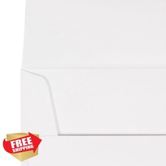 JAM Paper A7 Bright White Wove Envelopes 5 1/4 x 7 1/4 50pk