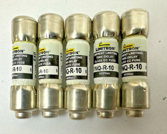 COOPER BUSSMANN FNQ-R-10 CLASS CC 10A 600V TIME-DELAY FUSE LOT OF 5