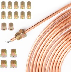 3/16 Copper Brake Tubing 25ft with Fittings Kit