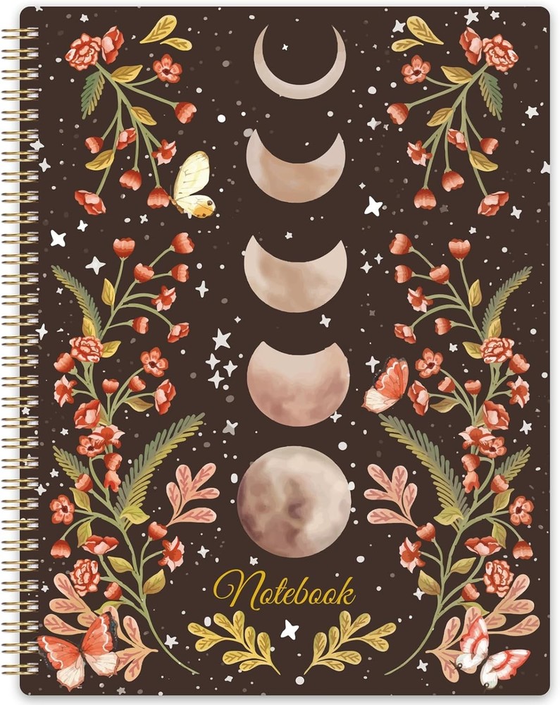 Spiral Notebook – Notebooks Bound with Back Pocket, Lined Journal…