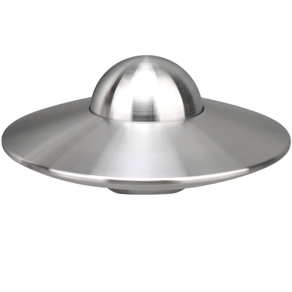 UFO Fidget Spinner Toy for Kids Adults, Alloy Metal 0.5 inches, Silver