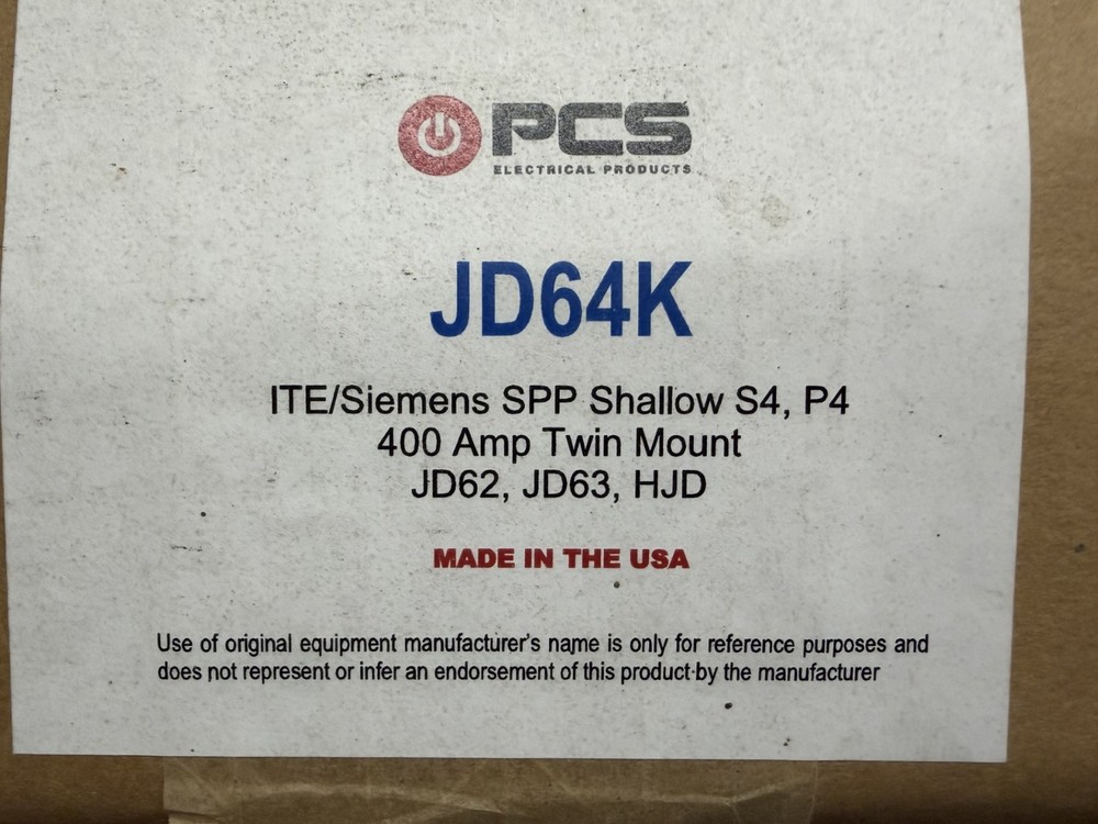 JD64K Siemens 400A Breaker Mount
