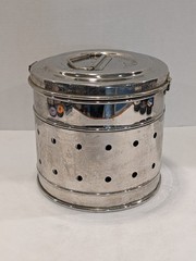Vintage Industrial Medical Sterilizer Drum – Antique Surgical Autoclave Canister