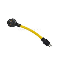 15 Amp 3 Prong 5-15P to 10-30R Receptacle Dryer Welder Power Cord Adapter 10AWG