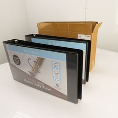 [IN] Place 1388845 24130557 heavy Duty 11″ x 17″ View Binder 3″ Black Lot Of 2