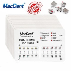 MacDent Dental Orthodontic Brackets Brace Mini Roth MBT Standard 022/018 Hooks