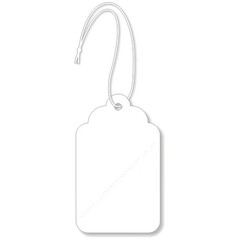 1000 White Price Tags w/ Strings – Size-8, 12pt Thick
