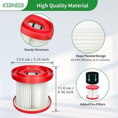 4 Pack 49-90-1900 HEPA Filter Compatible with Milwaukee Cordless M18 Vacuum…