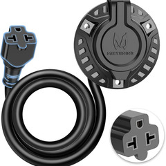 5-in-1 AC Port Plug with T-Blade Adapter 20A 125V RV Shore Power Inlet Socket