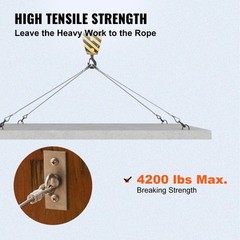 VEVOR T316 500Ft Stainless Steel Cable 3/16″ Cable Railing Wire Rope Cable 1×19