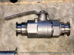 LOT OF Used Sanitary Valves Check Valves Fittings Clamps Parts Etc FREE SHIPPING