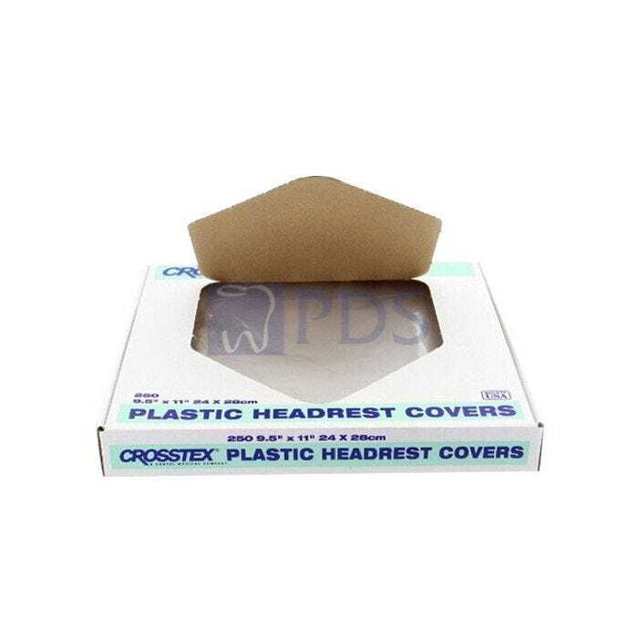 Crosstex L0CP Dental Headrest Covers Plastic Clear 9.5″ X 11″ 250/Box