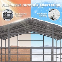 13x20ft Heavy Duty Livestock Shelter, Galvanized Steel for Cattle & Horses NEW