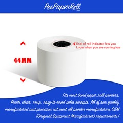 44mm (1-3/4″) x 150′ BOND Cash Register/Calculator Receipt Paper – 40 Rolls
