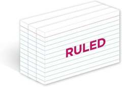 Lined 3×5 Index Cards, White, 2400 Sheets, 24 Pack