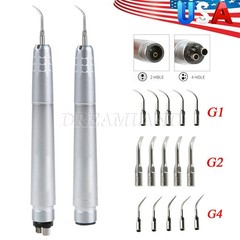 Ultrasonic Air Perio Scaler Handpiece Scaling 2 & 4 Holes & 3 Tips Dental