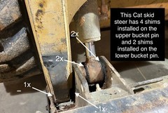 Bucket Pin Shim Kit 40mm for Excavator And Skid Steer. Cat Kubota Deere Komatsu