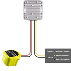 Converter DIY Step Down DC Voltage For RYOBI DC 18V To 12V 480W 40A Adapter Dock