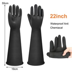 Chemical Resistant Long Rubber Gloves Heavy Duty Reusable 14 18 22 Inch